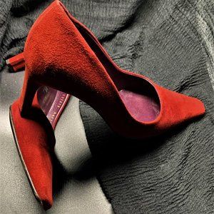 BRUNO MAGLI -  WINE SUEDE PUMPS